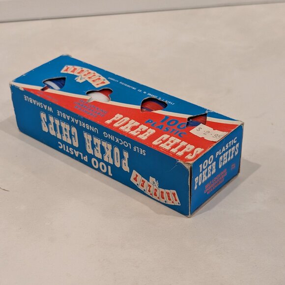 Vintage Ardsley 100 Plastic Poker Chips - Unbreakable/Washable - Picture 2 of 7